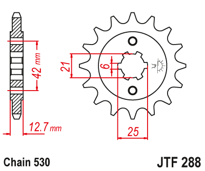 JT SPROCKETS gear wheel JTF288.18 (28818jt)